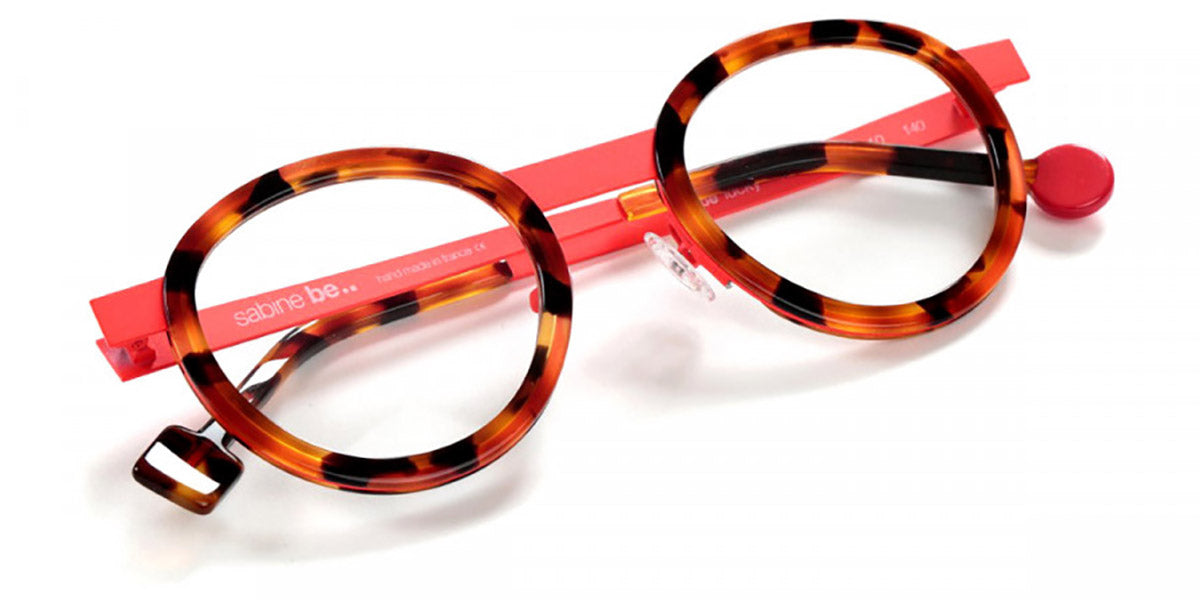 Sabine Be® Be Lucky - Shiny Fawn Tortoise / Satin Neon Orange Eyeglasses