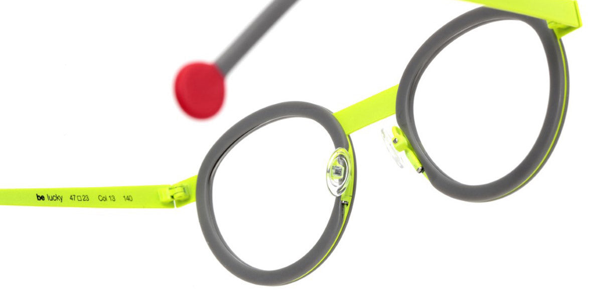 Sabine Be® Be Lucky - Matte Solid Grey / Satin Neon Yellow Eyeglasses