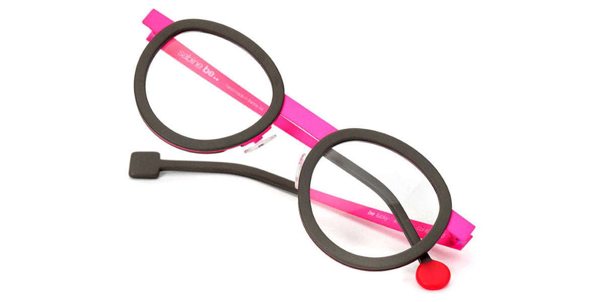 Sabine Be® Be Lucky - Matte Taupe / Satin Neon Pink Eyeglasses