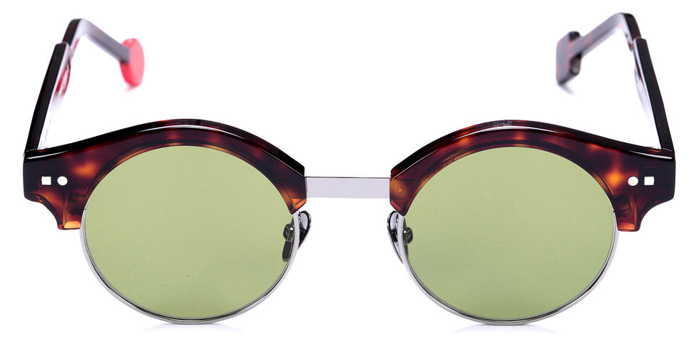 Sabine Be® Be Master Round Sun SB Be Master Round Sun 544 45 - Shiny Cherry Tortoiseshell / Polished Ruthenium Sunglasses