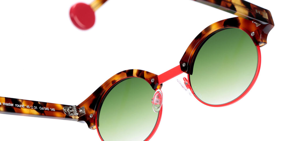 Sabine Be® Be Master Round Sun SB Be Master Round Sun 545 45 - Shiny Fawn Tortoise / Satin Neon Orange Satin Sunglasses