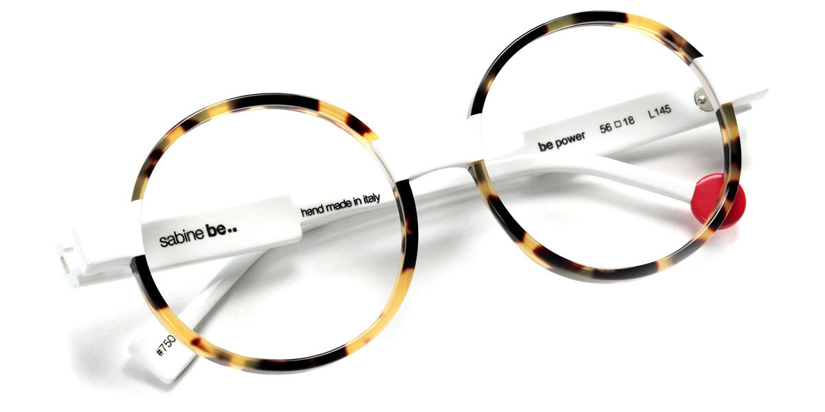 Sabine Be® Be Power SB Be Power 750 56 - Shiny Tokyo Tortoiseshell / Shiny White Eyeglasses