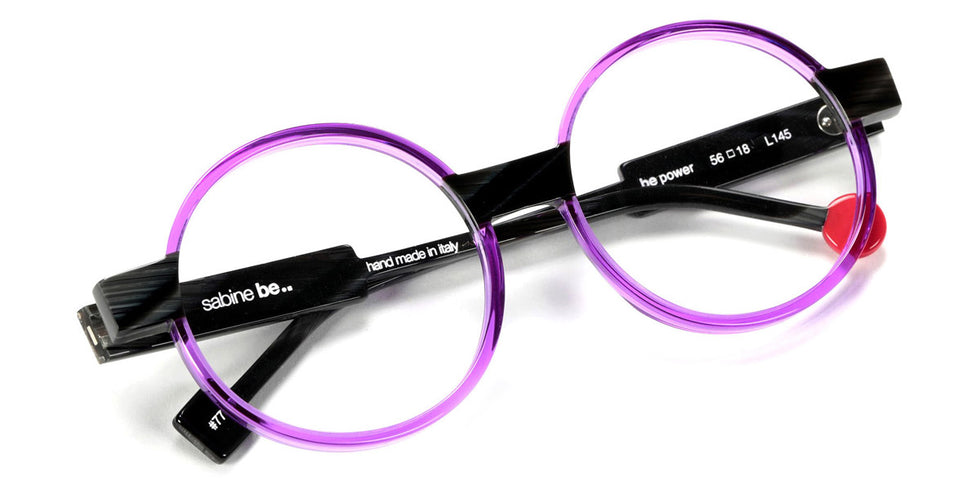 Sabine Be® Be Power SB Be Power 777 56 - Violine Translucide Brillant / Gris Fauve Brillant Eyeglasses