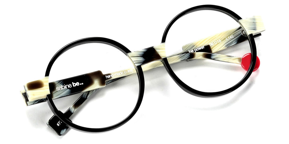 Sabine Be® Be Power SB Be Power 778 56 - Noir Brillant / Corne Brillant Eyeglasses