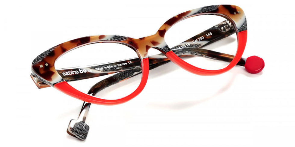 Sabine Be® Be Pretty - Shiny Vintage Tortoise / Shiny Orange Eyeglasses