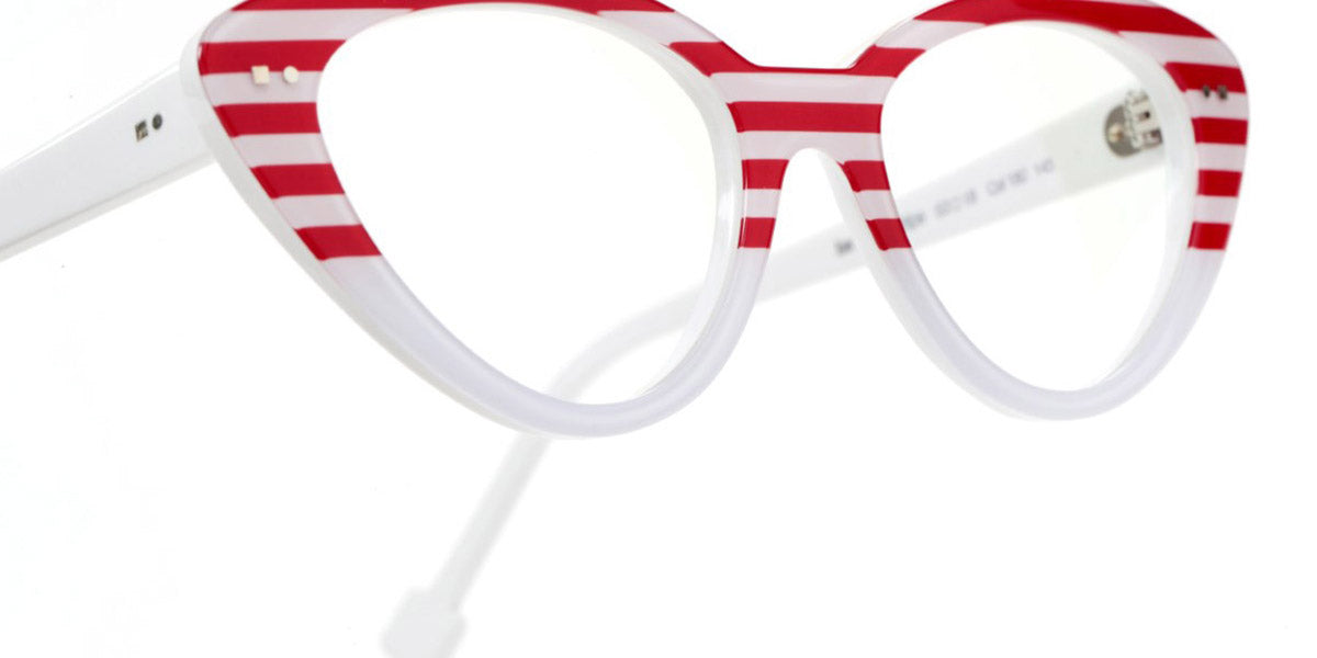 Sabine Be® Be Pretty Stripe - Shiny Red Fat Stripes / Shiny White Eyeglasses
