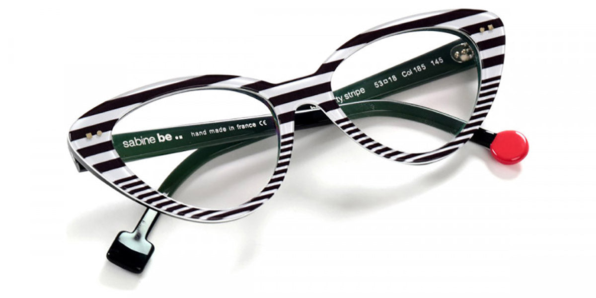 Sabine Be® Be Pretty Stripe - Shiny Navy Blue Fat Stripes / Shiny Navy Blue Slim Stripes Eyeglasses