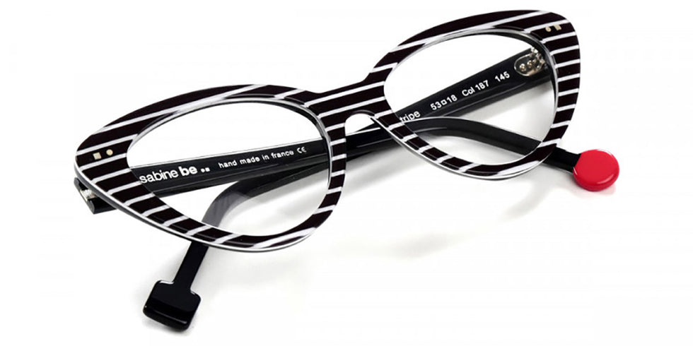 Sabine Be® Be Pretty Stripe - Shiny Navy Blue Fat Stripes Eyeglasses
