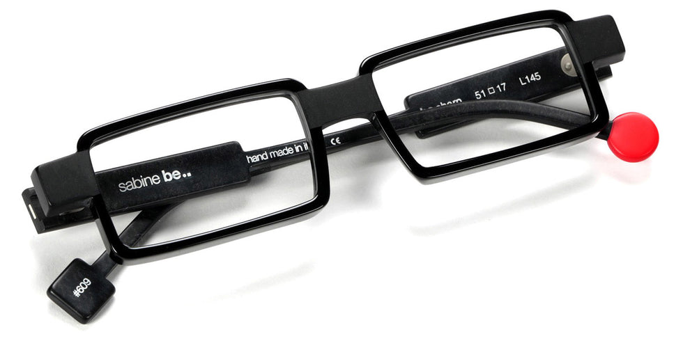 Sabine Be® Be Sharp SB Be Sharp 609 51 - Shiny Black / Matt Marbled Slate Gray Eyeglasses