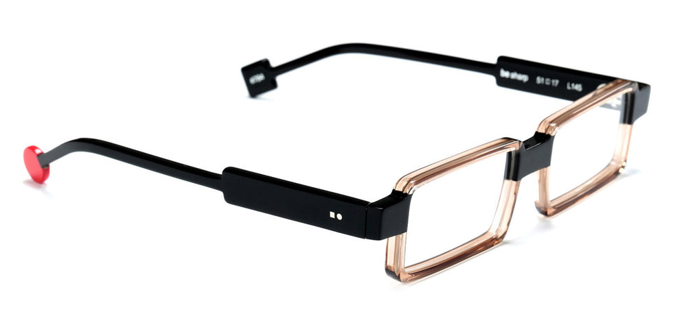 Sabine Be® Be Sharp SB Be Sharp 784 51 - Brun Translucide Brillant / Noir Brillant Eyeglasses