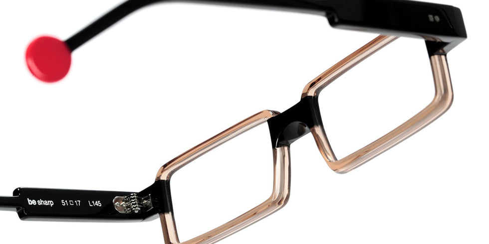 Sabine Be® Be Sharp SB Be Sharp 784 51 - Brun Translucide Brillant / Noir Brillant Eyeglasses