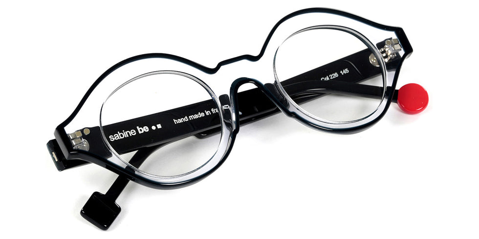 Sabine Be® Be Smile Line SB Be Smile Line 226 46 - Shiny Crystal / Shiny Midnight Blue Eyeglasses