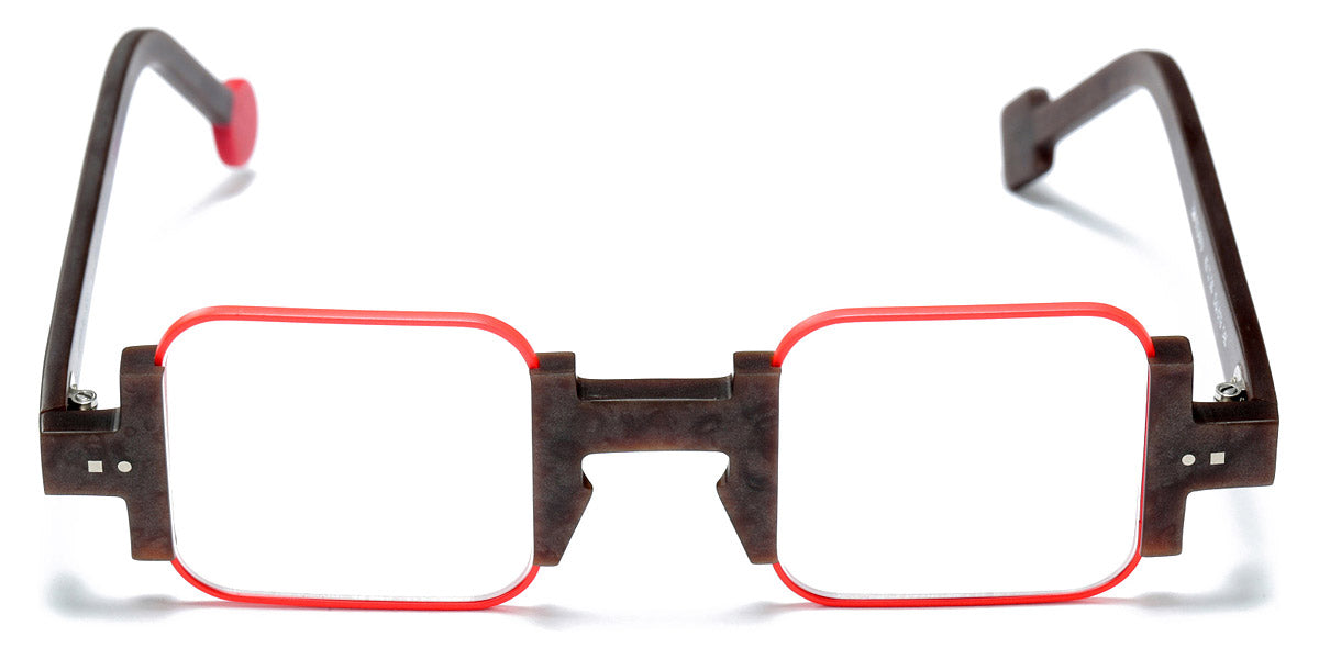 Sabine Be® Be Square SB Be Square 579 42 - Matt Marbled Brown / Noen Orange Satin Eyeglasses