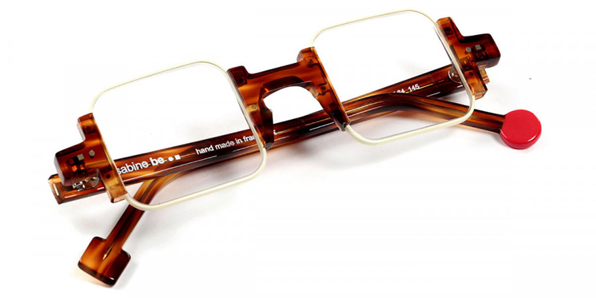 Sabine Be® Be Square - Shiny Blonde Veined Tortoise / Satin Ivory Eyeglasses