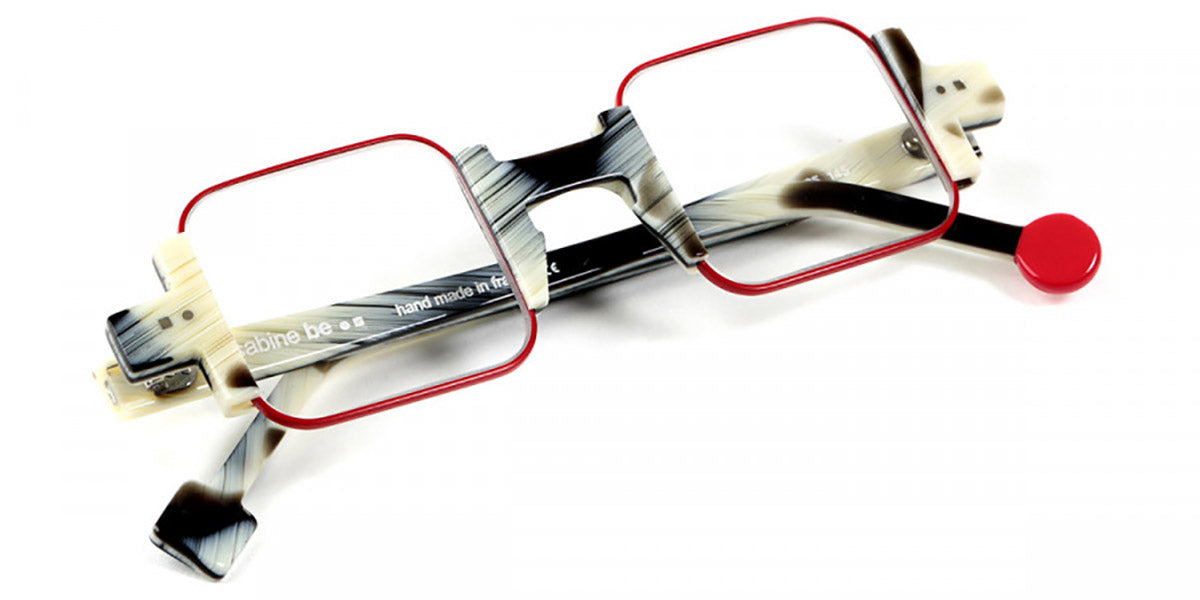 Sabine Be® Be Square - Shiny Horn / Satin Red Eyeglasses
