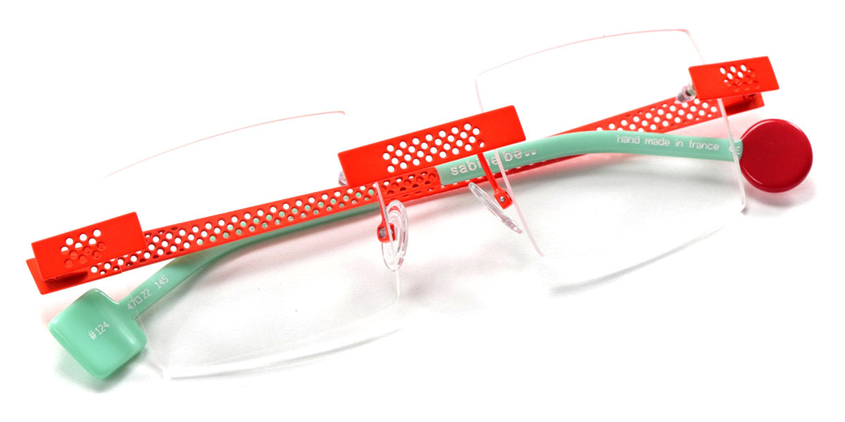 Sabine Be® Be Square Pierced SB Be Square Pierced 124 47 - Satin Neon Orange Eyeglasses