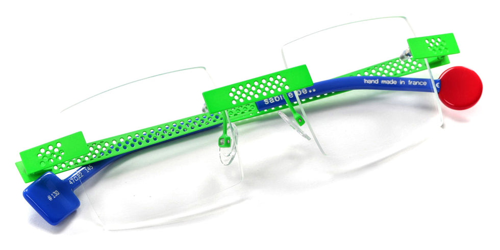 Sabine Be® Be Square Pierced SB Be Square Pierced 130 47 - Satin Neon Green Eyeglasses