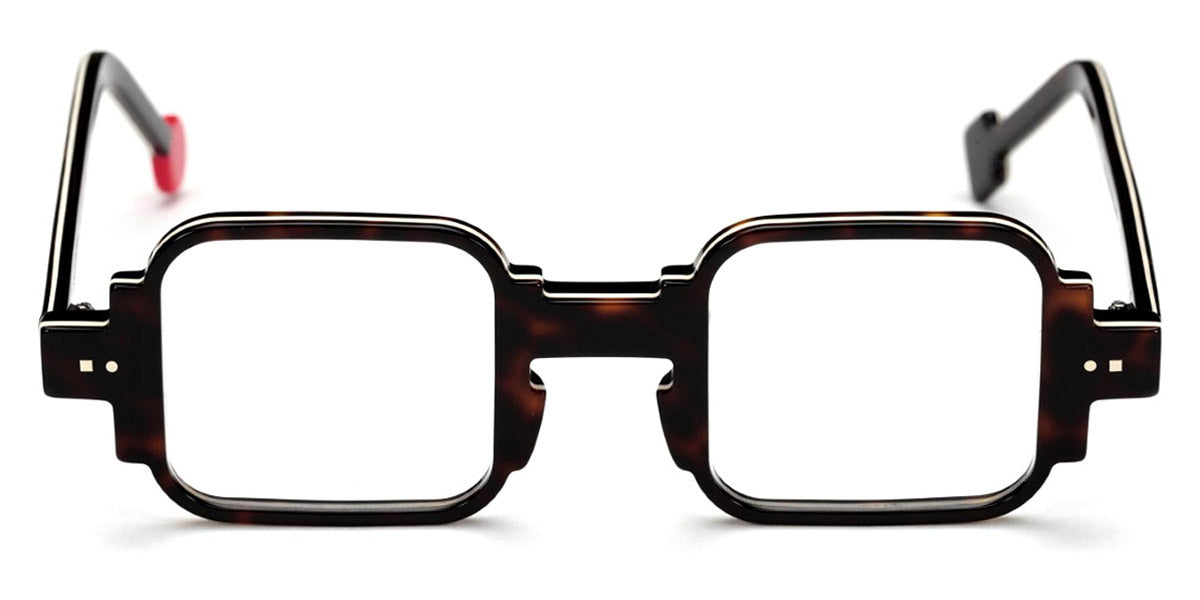 Sabine Be® Be Square Swell - Shiny Dark Tortoise / White / Shiny Dark Tortoise Eyeglasses