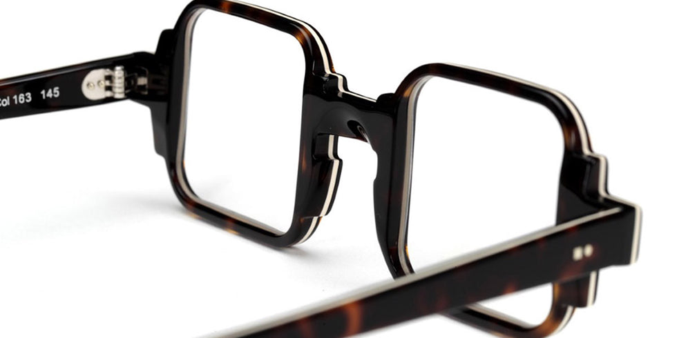 Sabine Be® Be Square Swell - Shiny Dark Tortoise / White / Shiny Dark Tortoise Eyeglasses