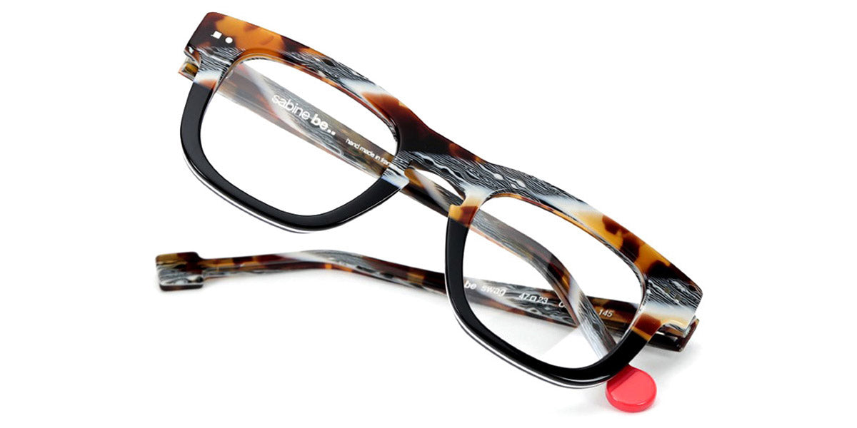 Sabine Be® Be Swag - Shiny Vintage Tortoise / Shiny Midnight Blue / White / Shiny Midnight Blue Eyeglasses