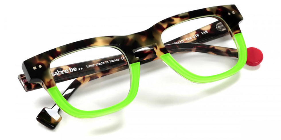 Sabine Be® Be Swag - Khaki Tortoise / Shiny Neon Green Eyeglasses