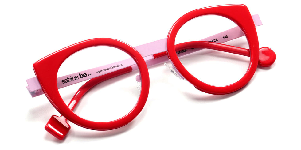 Sabine Be® Be Sweet SB Be Sweet 24 47 - Shiny Red / Satin Baby Pink Eyeglasses