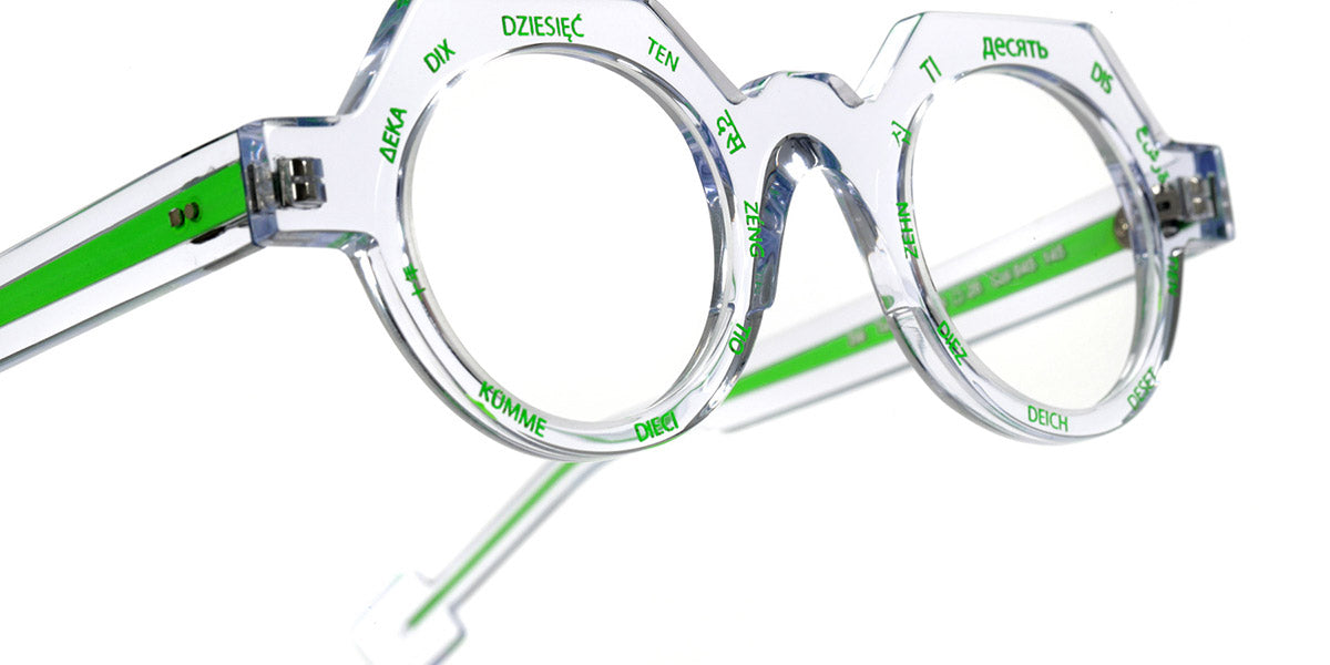 Sabine Be® Be Ten SB Be Ten 645 44 - Shiny Crystal / Shiny Green Eyeglasses