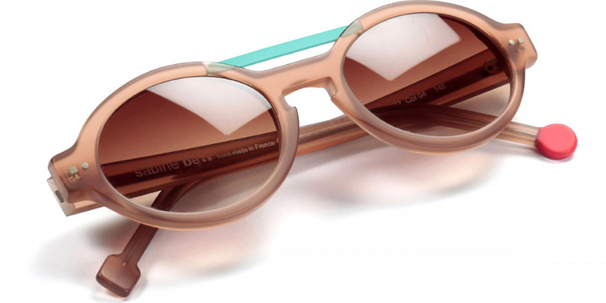 Sabine Be® Be Trendy Sun - Matte Translucent Beige / Satin Turquoise Sunglasses