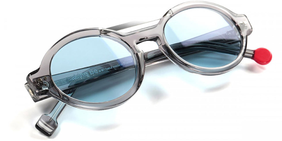 Sabine Be® Be Trendy Sun - Shiny Translucent Gray / Satin White Sunglasses