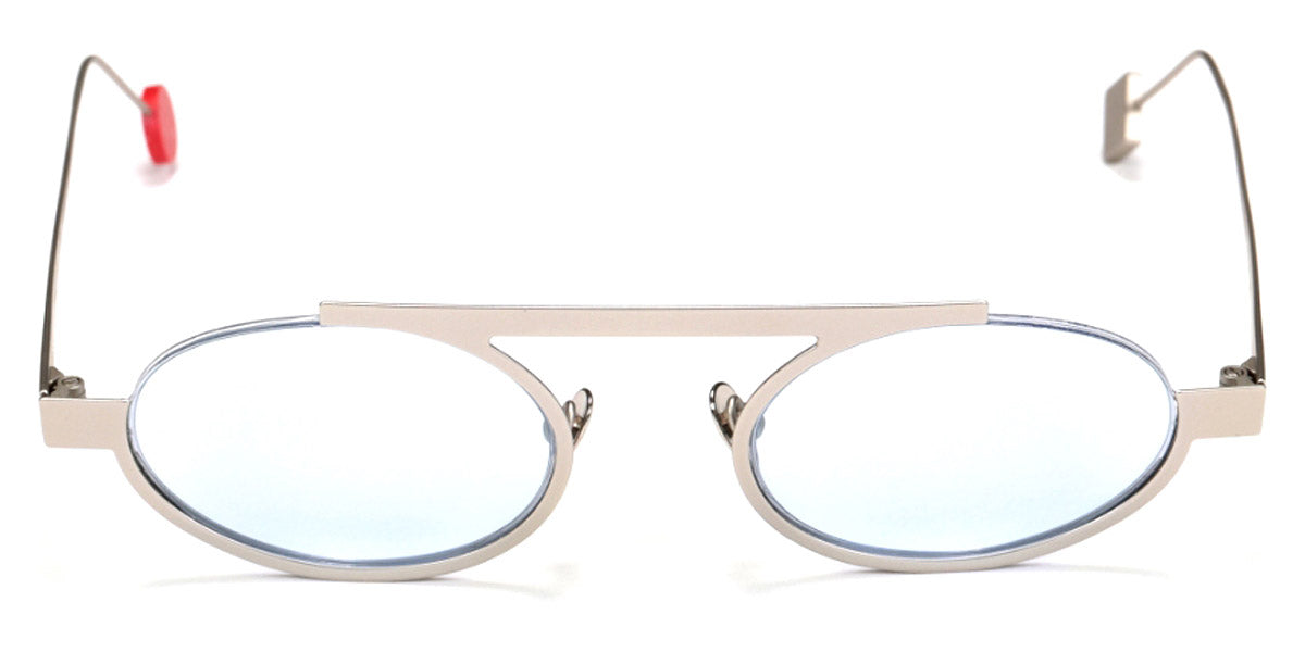 Sabine Be® Be Trust Slim Sun Summer SB Be Trust Slim Sun Summer 128ble 49 - Matte Palladium with blue lenses Sunglasses