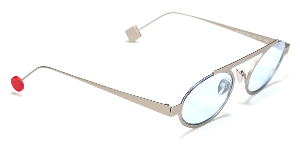 Sabine Be® Be Trust Slim Sun Summer SB Be Trust Slim Sun Summer 128ble 49 - Matte Palladium with blue lenses Sunglasses