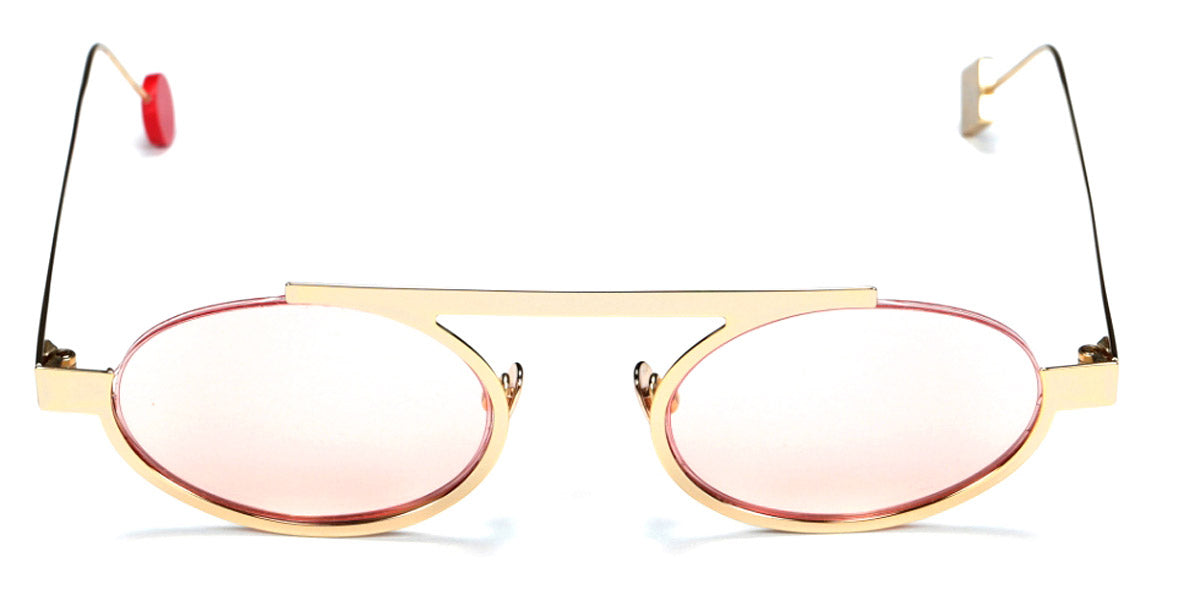 Sabine Be® Be Trust Slim Sun Summer SB Be Trust Slim Sun Summer 129pec 49 - Polished Pale Gold with pink lenses Sunglasses