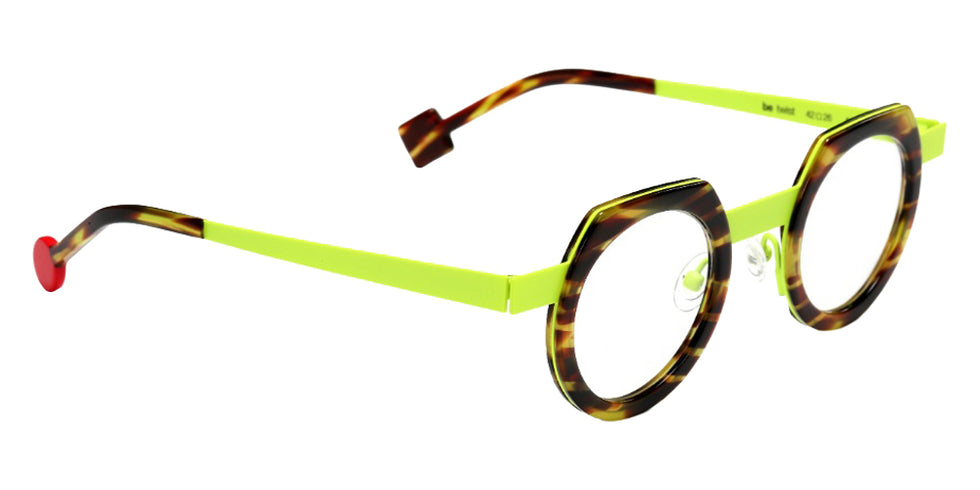 Sabine Be® Be Twist Eyeglasses - 240 Shiny Veined Tortoise/Satin Neon Yellow