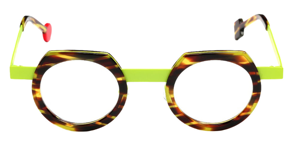 Sabine Be® Be Twist Eyeglasses - 240 Shiny Veined Tortoise/Satin Neon Yellow