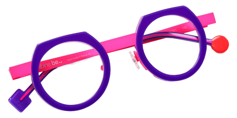 Sabine Be® Be Twist Eyeglasses - 241 Shiny Purple/Satin Neon Pink