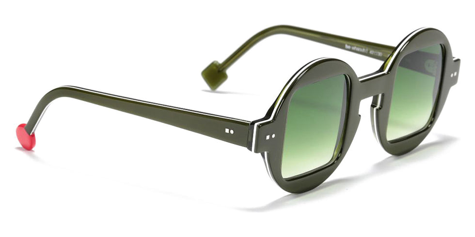 Sabine Be® Be Whaouh ! Sun SB Be Whaouh ! Sun 170 42 - Shiny Translucent Dark Green / White / Shiny Translucent Dark Green Sunglasses