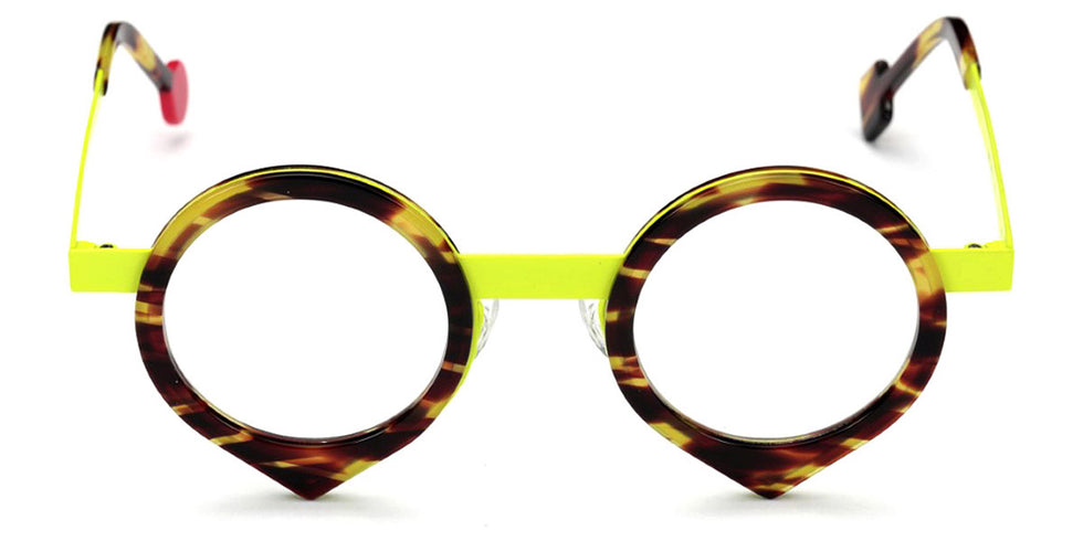 Sabine Be® Be Yang - Shiny Veined Tortoise / Satin Neon Yellow Eyeglasses