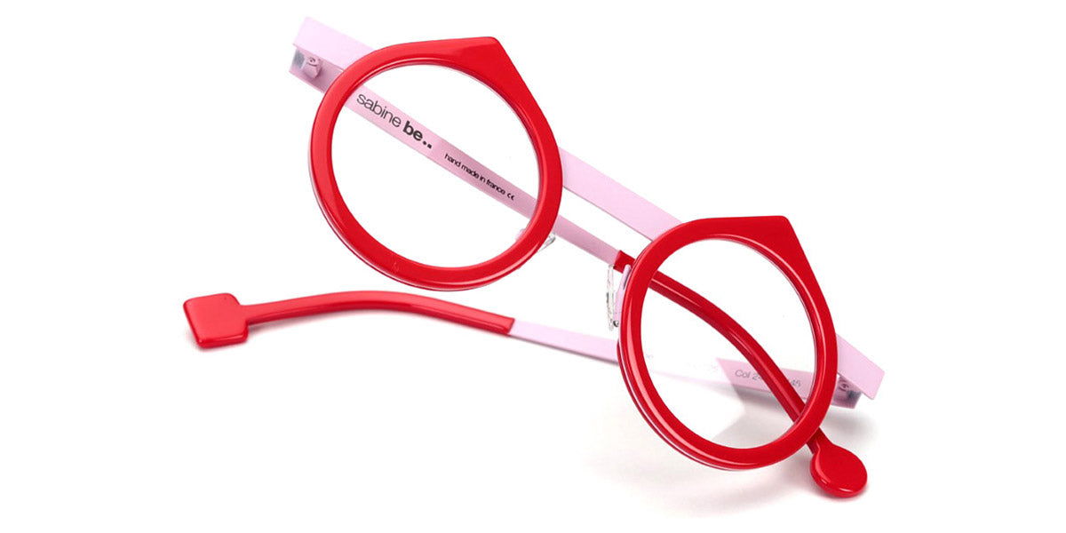 Sabine Be® Be Yin - Shiny Red / Satin Baby Pink Eyeglasses