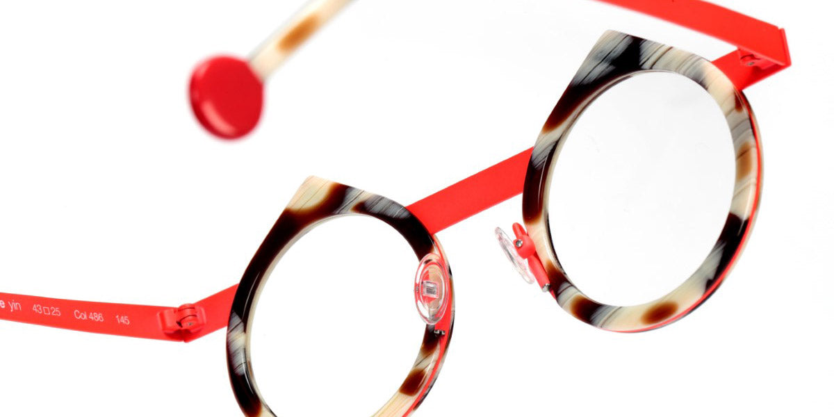 Sabine Be® Be Yin SB Be Yin 486 43 - Shiny Blond Horn / Satin Neon Orange Eyeglasses