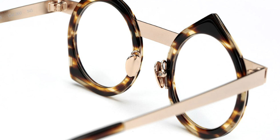 Sabine Be® Be Yoon - Shiny Flamed Tortoise / Polished Pale Gold Eyeglasses