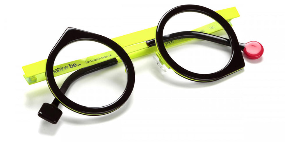 Sabine Be® Be Yoon - Shiny Dark Choco / Satin Neon Yellow Eyeglasses
