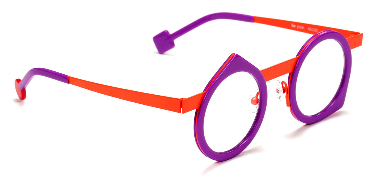 Sabine Be® Be Yoon SB Be Yoon 410 43 - Shiny Violine / Neon Orange Satin Eyeglasses