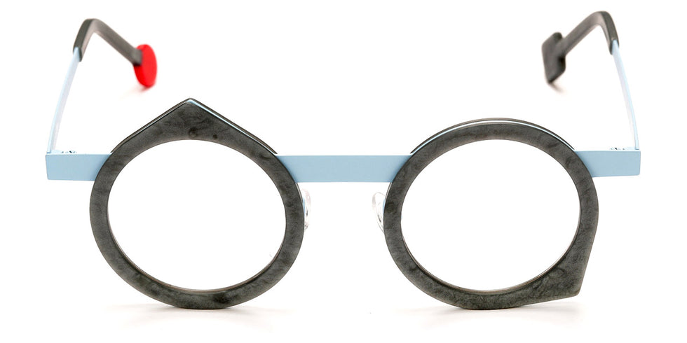 Sabine Be® Be Yoon SB Be Yoon 518 43 - Matt Marble Mouse Gray / Pastel Blue Satin Eyeglasses