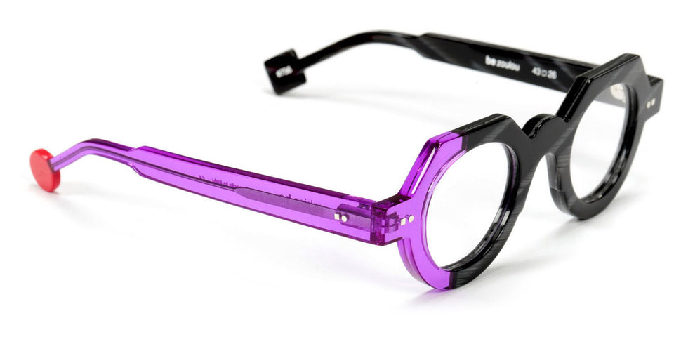 Sabine Be® Be Zoulou SB Be Zoulou 756 43 - Shiny Tawny Grey / Shiny Translucent Purple Eyeglasses