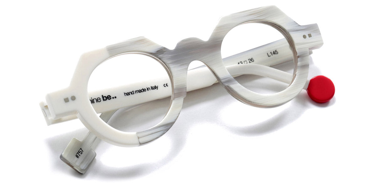 Sabine Be® Be Zoulou SB Be Zoulou 757 43 - Shiny Gray Horn / Shiny Whipped Cream Eyeglasses