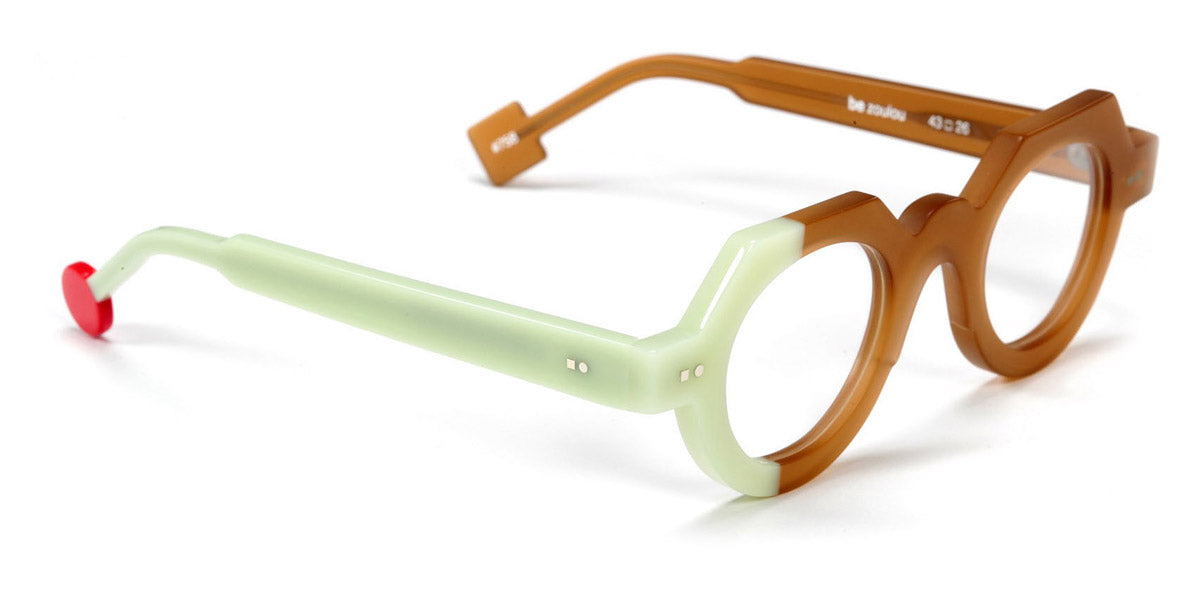 Sabine Be® Be Zoulou SB Be Zoulou 758 43 - Shiny Cognac Opal / Shiny Celadon Green Opal Eyeglasses