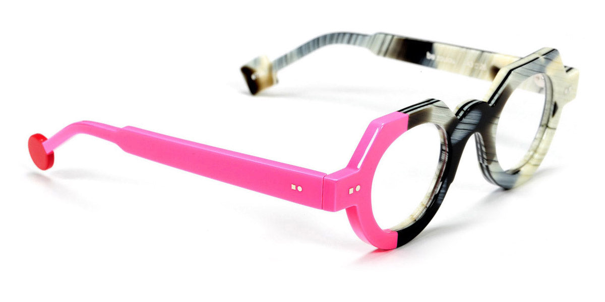Sabine Be® Be Zoulou SB Be Zoulou 759 43 - Shiny Black Horn / Shiny Neon Pink Eyeglasses