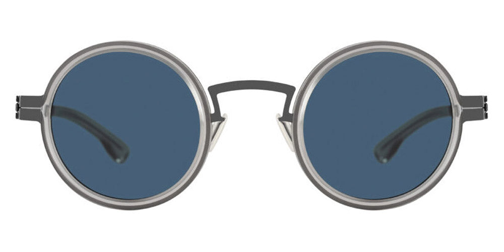 Ic! Berlin® Bent ICB IC0030 BENT 05N 43 - Gun-Metal-Sky-Grey/Green Lenses Sunglasses