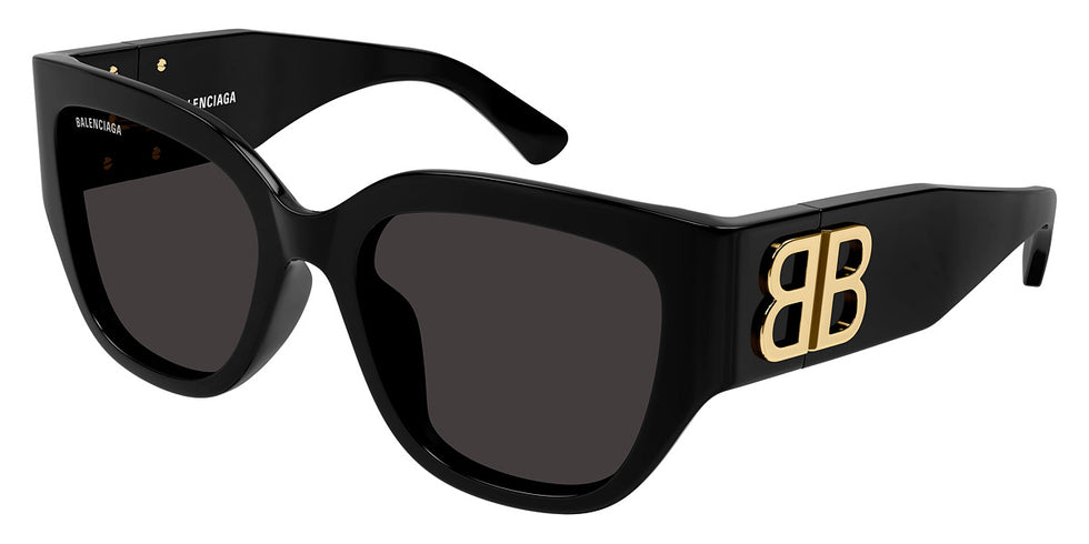 Balenciaga® BB0323SK BL BB0323SK 002 55 - Black / Gold