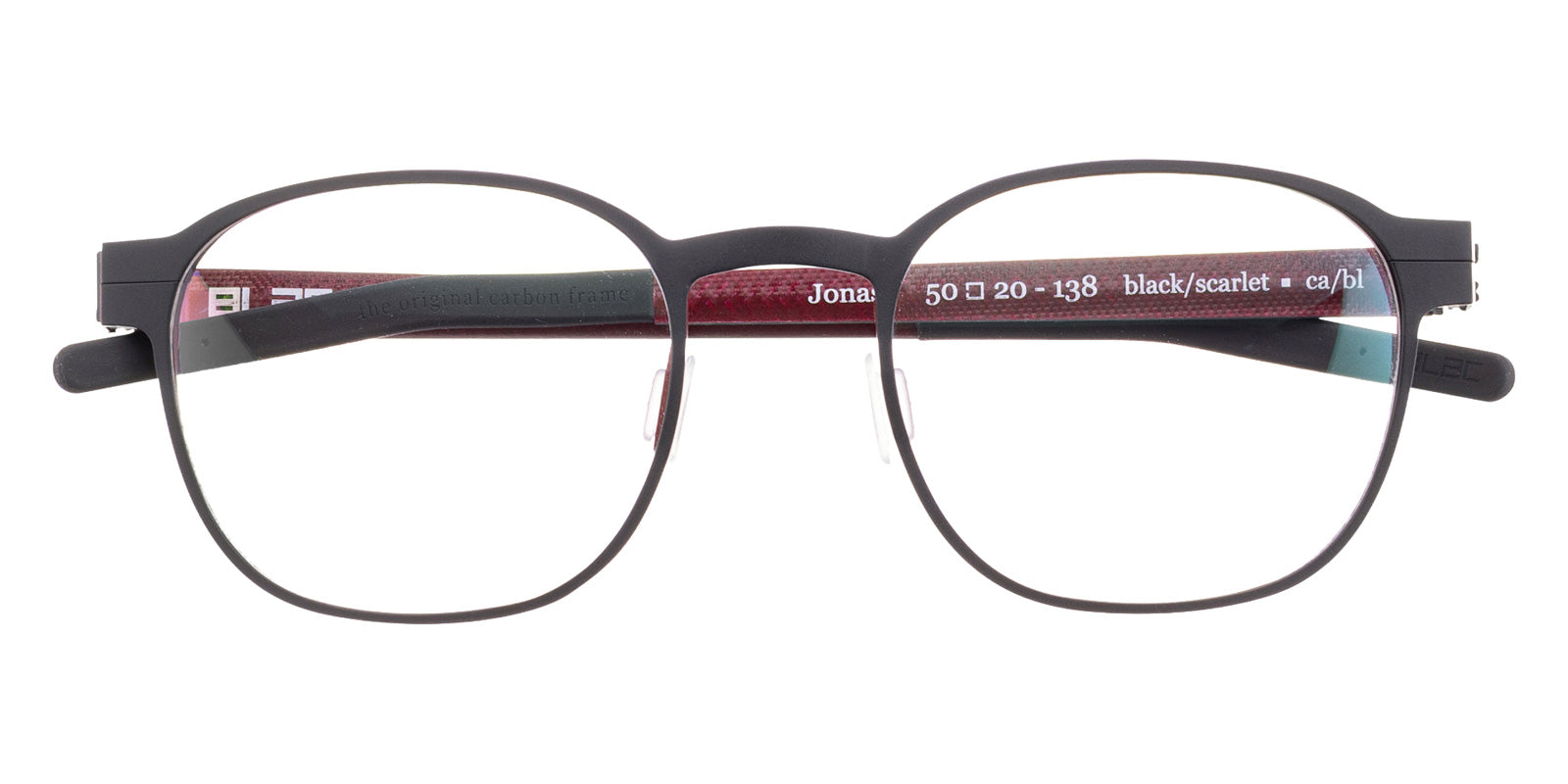 BLAC® JONAS Eyeglasses - BLACK-SCARLET